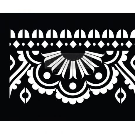 Redesign with Prima kleepuv śabloon Mendhi border