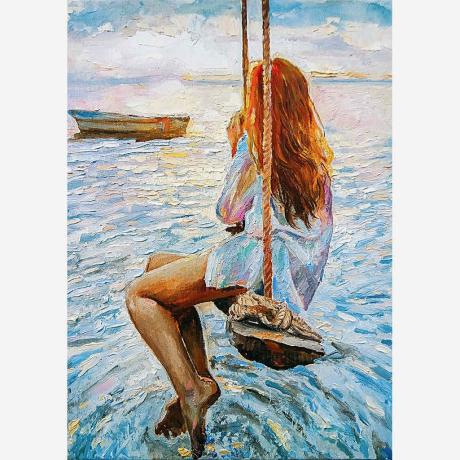 MINT dekupaaźipaber Girl On a Swing, suurus A1